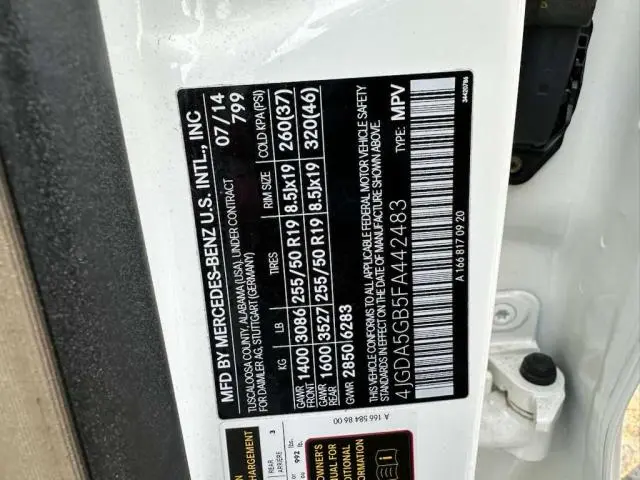 2015 MERCEDES-BENZ ML 400 4MATIC  