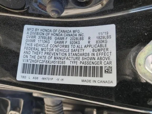 2020 HONDA CIVIC SPORT  