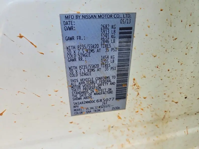 2013 NISSAN PATHFINDER S  