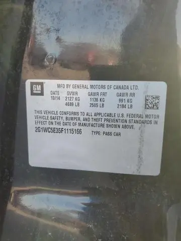 2015 CHEVROLET IMPALA LIMITED LTZ  