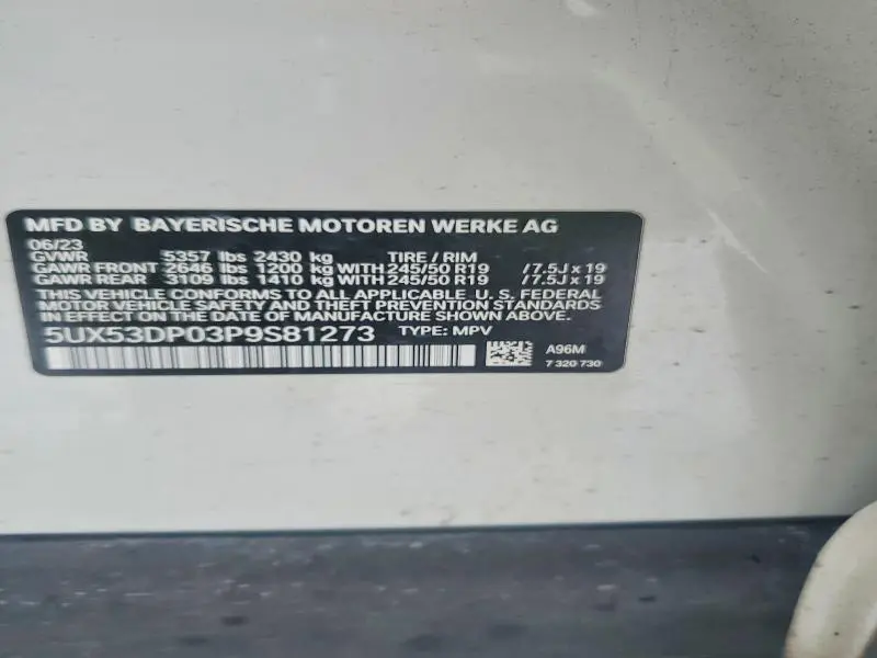 2023 BMW X3 XDRIVE30I  