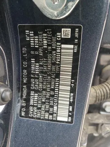 2018 HONDA CIVIC EXL  
