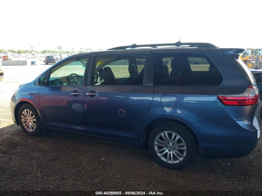 2017 TOYOTA SIENNA XLE 8 PASSENGER