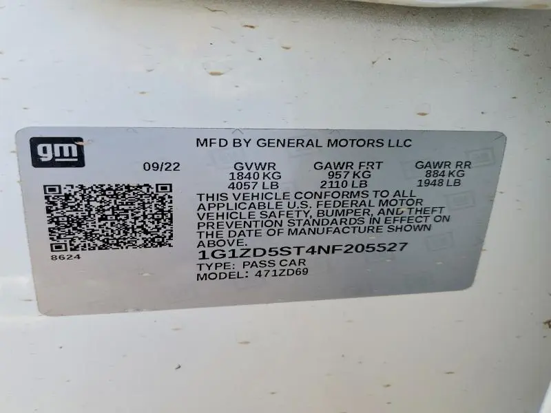 2022 CHEVROLET MALIBU LT  