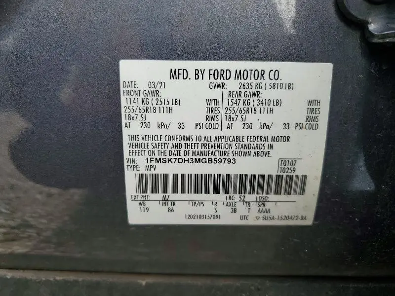 2021 FORD EXPLORER XLT  