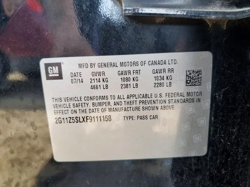 2015 CHEVROLET IMPALA LS  