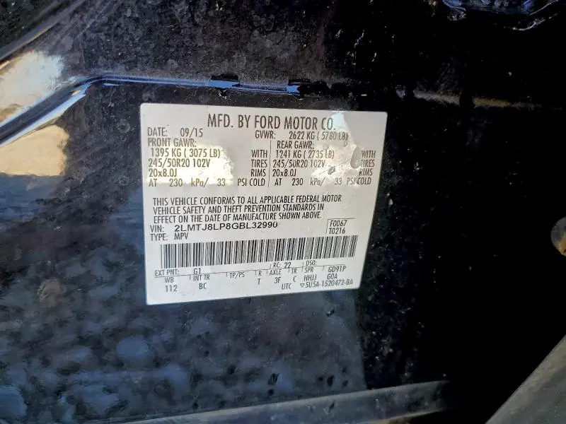 2016 LINCOLN MKX RESERVE  