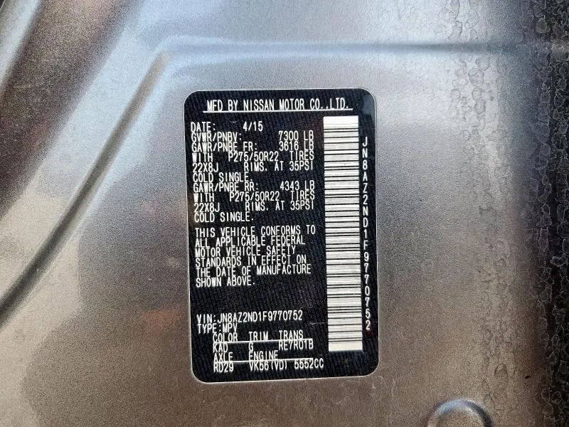 2015 INFINITI QX80   
