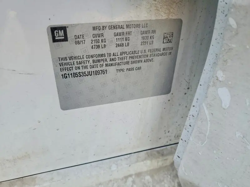 2018 CHEVROLET IMPALA LT  