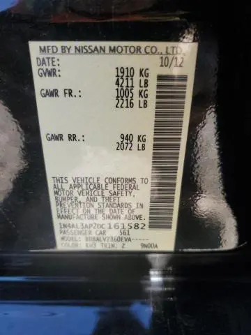 2013 NISSAN ALTIMA 2.5  