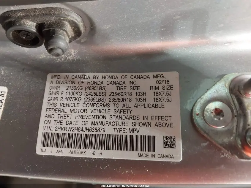 2018 HONDA CR-V EX-L/EX-L NAVI