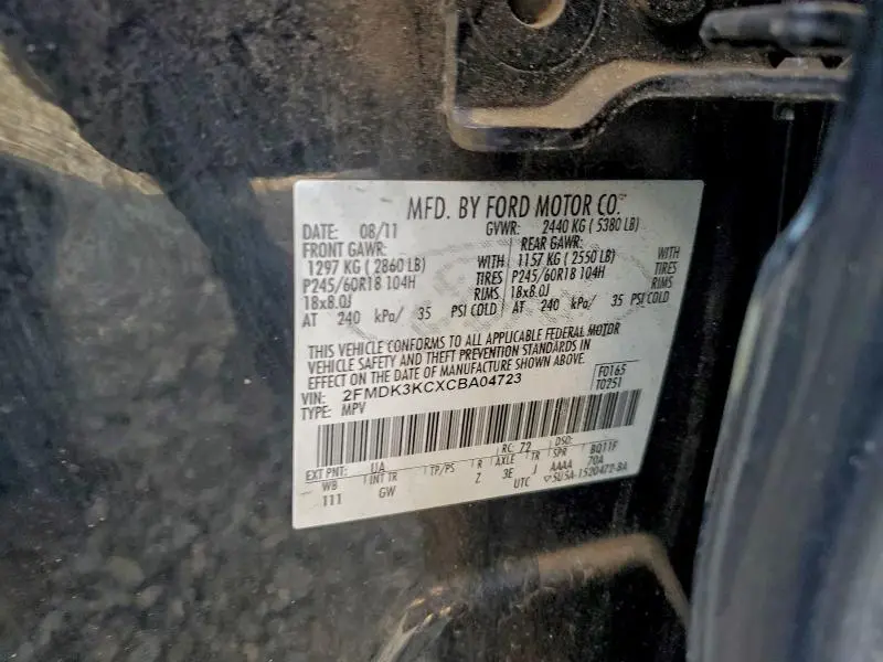2012 FORD EDGE LIMITED  