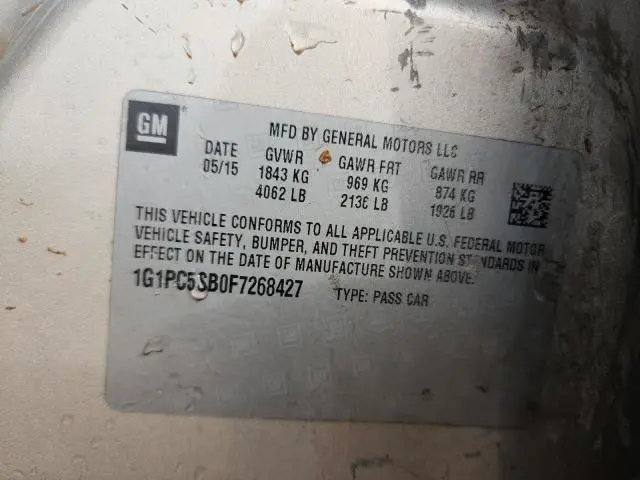 2015 CHEVROLET CRUZE LT  