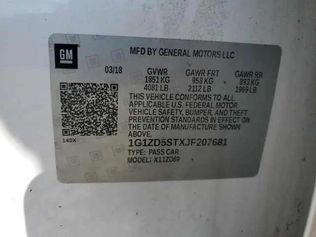 2018 CHEVROLET MALIBU LT  