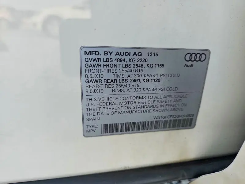 2016 AUDI Q3 PRESTIGE  