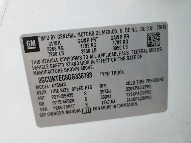 2016 CHEVROLET SILVERADO K1500 HIGH COUNTRY  