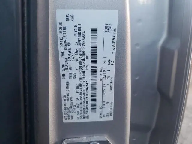 2018 FORD ESCAPE S  