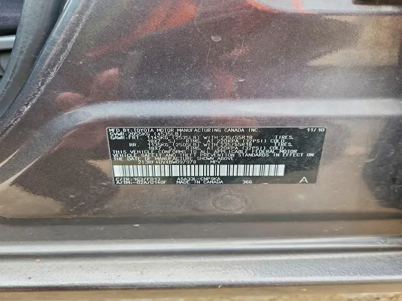 2011 TOYOTA RAV4 SPORT  