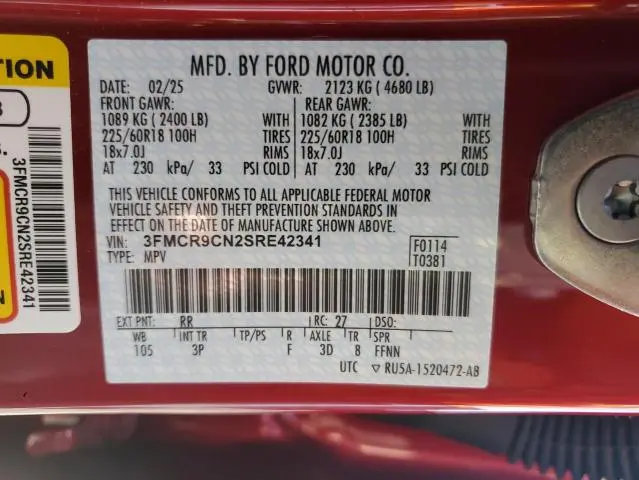 2025 FORD BRONCO SPORT OUTER BANKS  