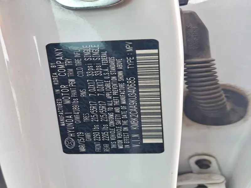 2019 HYUNDAI KONA SEL  