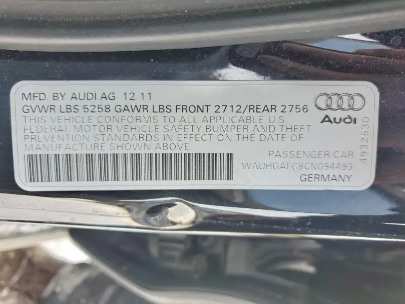 2012 AUDI A6 PRESTIGE  