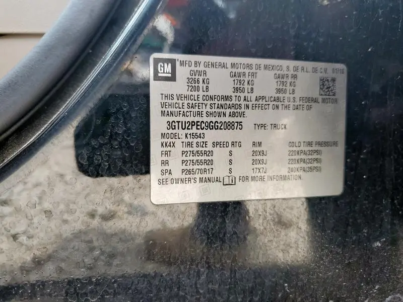 2016 GMC SIERRA K1500 DENALI  