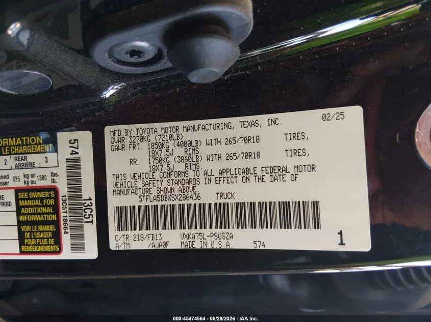 2025 TOYOTA TUNDRA SR5
