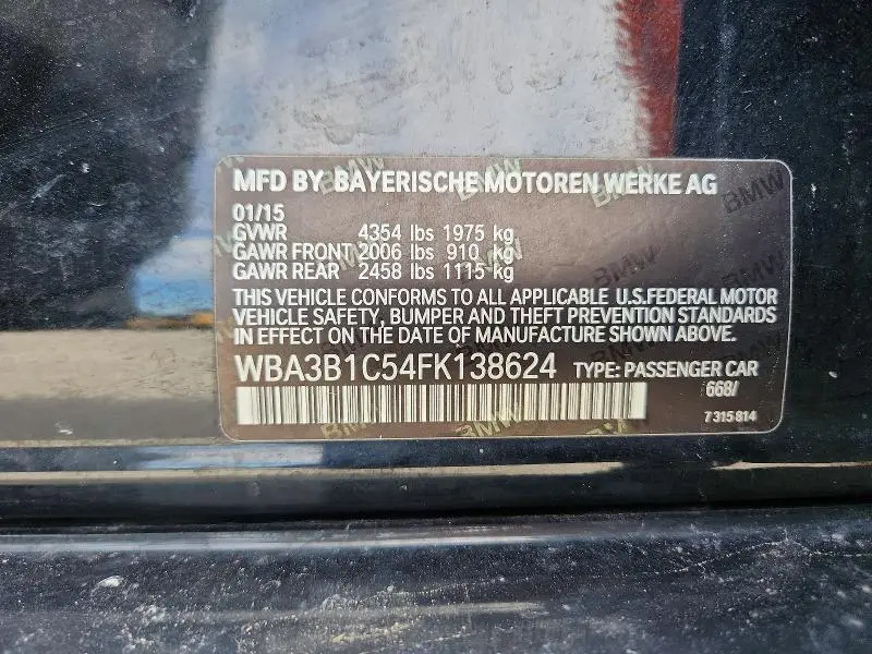 2015 BMW 320 I  