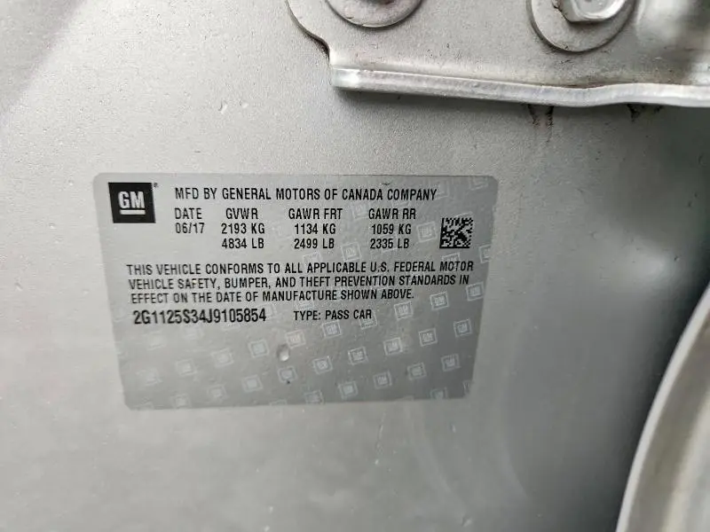 2018 CHEVROLET IMPALA PREMIER  