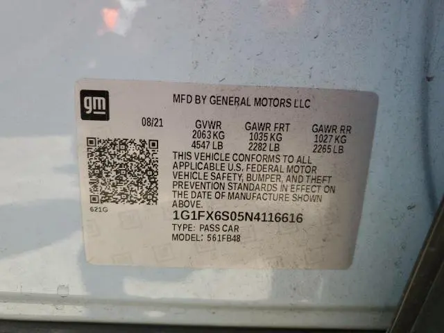 2022 CHEVROLET BOLT EV 2LT