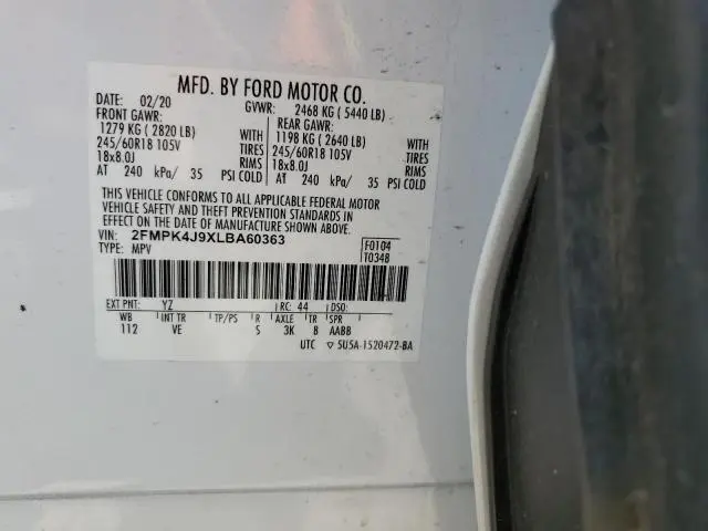 2020 FORD EDGE SEL  