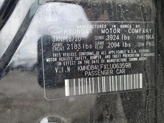 2020 HYUNDAI ELANTRA SEL  