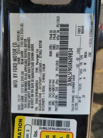 2018 LINCOLN MKZ RESERVE  