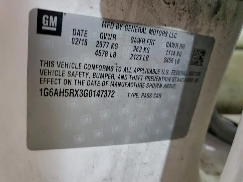 2016 CADILLAC ATS LUXURY  