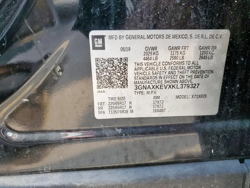 2019 CHEVROLET EQUINOX LT  