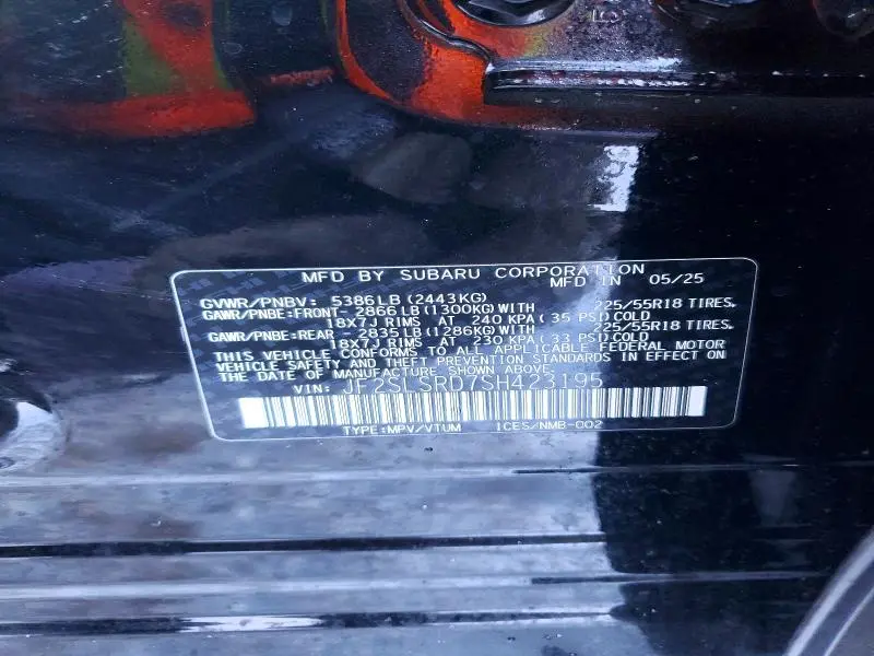 2025 SUBARU FORESTER LIMITED  