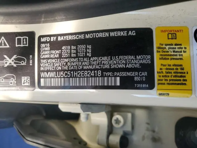 2017 MINI COOPER S CLUBMAN ALL4  