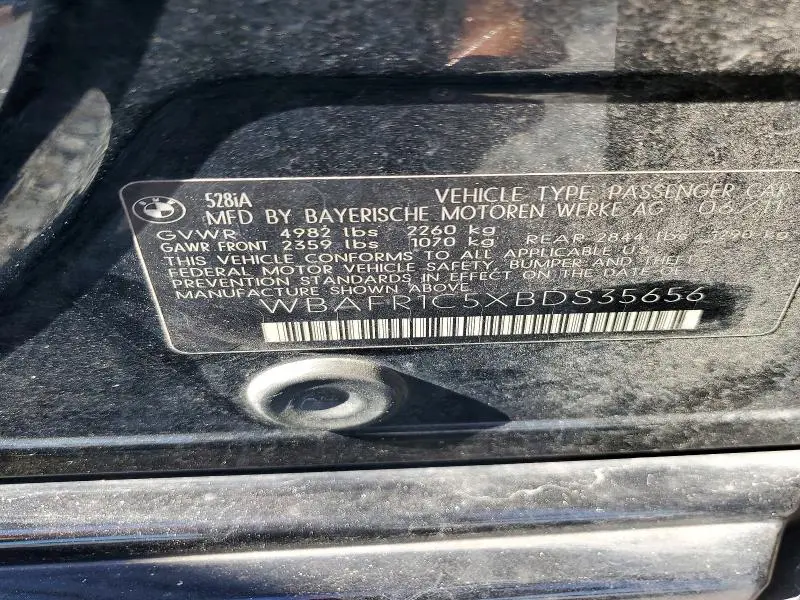 2011 BMW 528 I  
