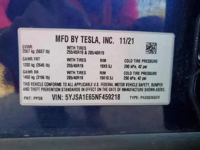 2022 TESLA MODEL S