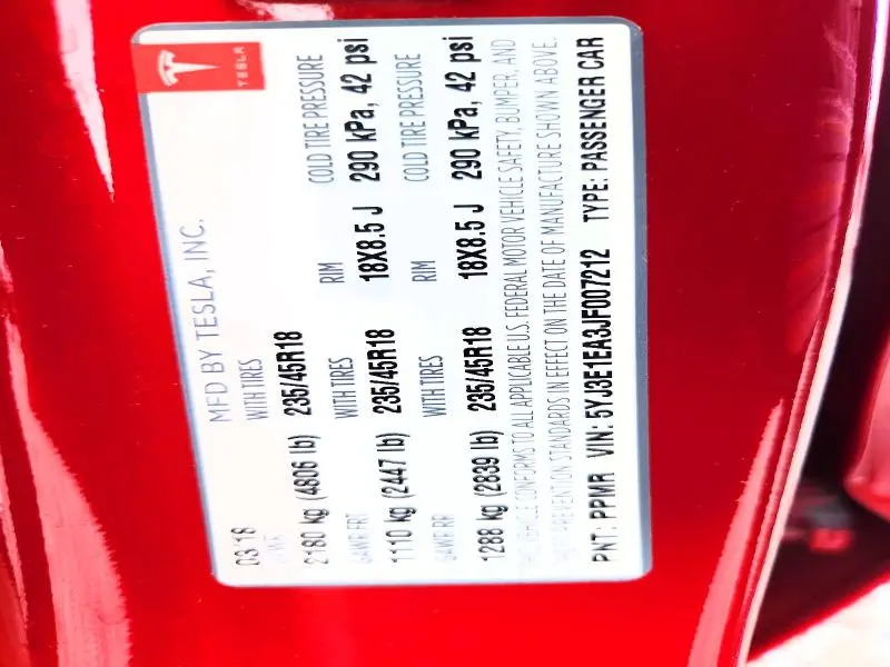 2018 TESLA MODEL 3   