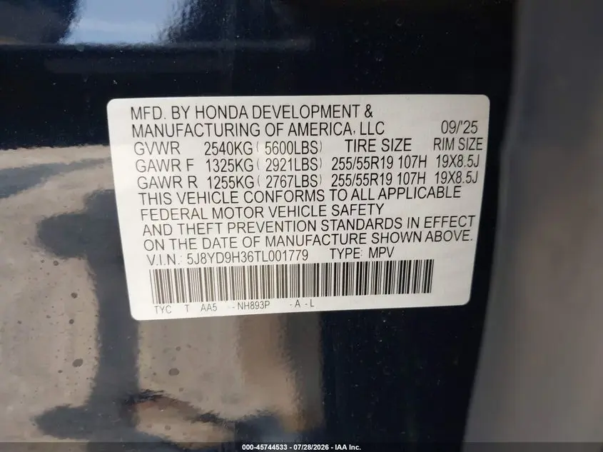 2026 ACURA MDX STANDARD