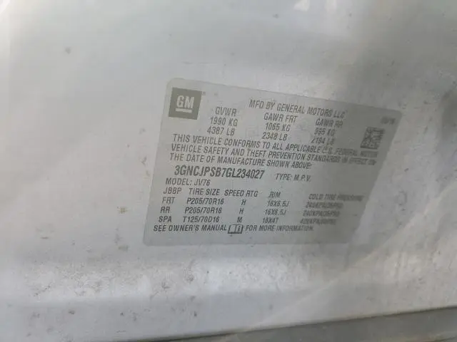 2016 CHEVROLET TRAX 1LT  