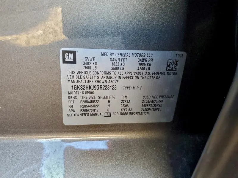 2016 GMC YUKON XL DENALI  