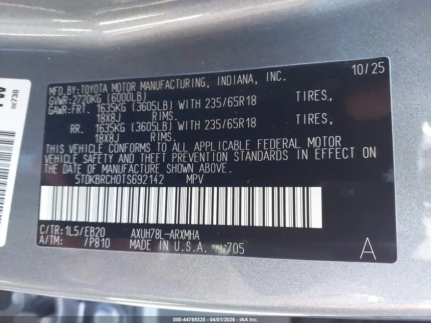 2026 TOYOTA HIGHLANDER HYBRID XLE