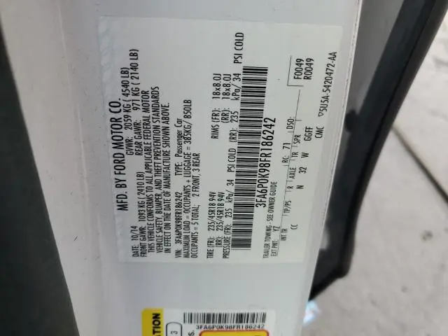 2015 FORD FUSION TITANIUM  