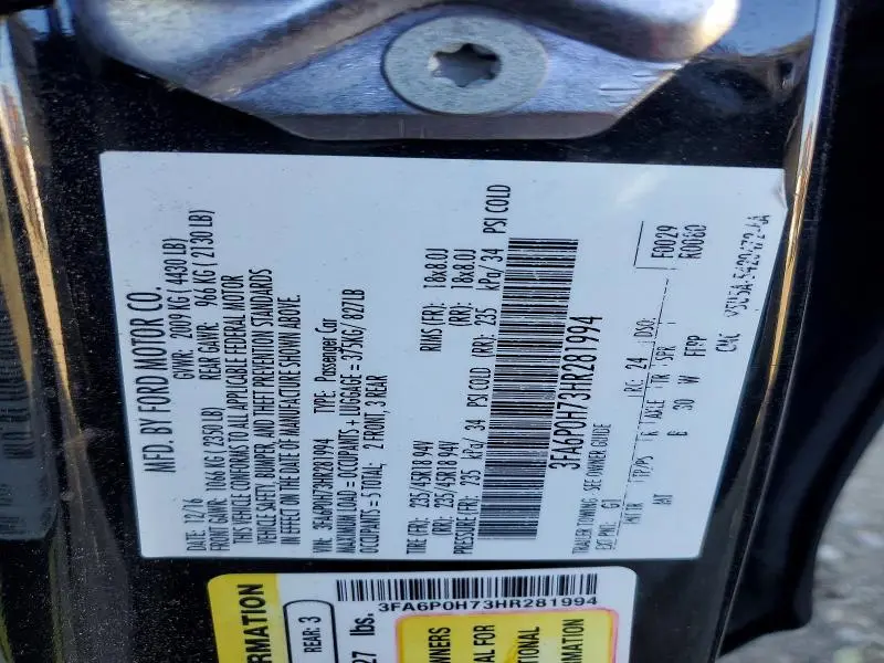 2017 FORD FUSION SE  