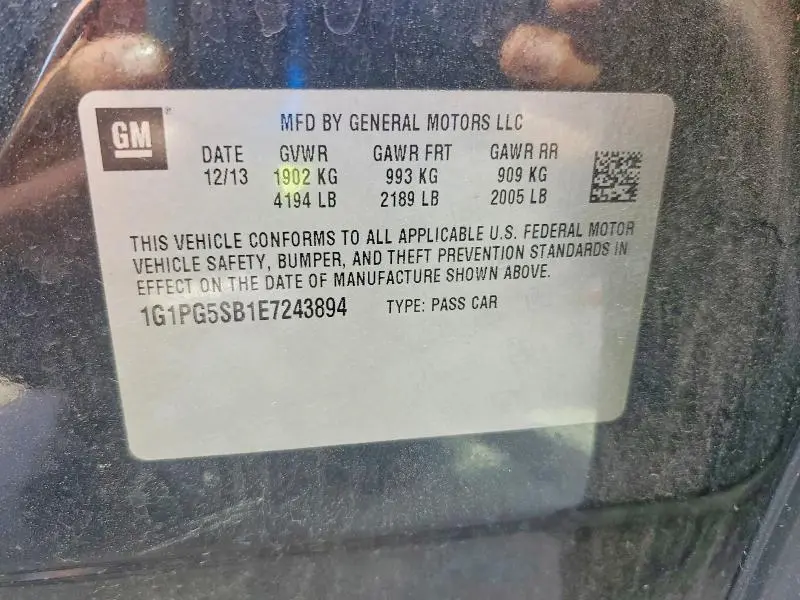 2014 CHEVROLET CRUZE LTZ  