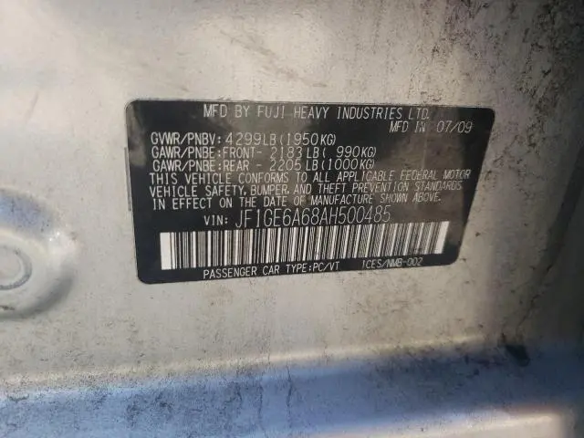 2010 SUBARU IMPREZA 2.5I  