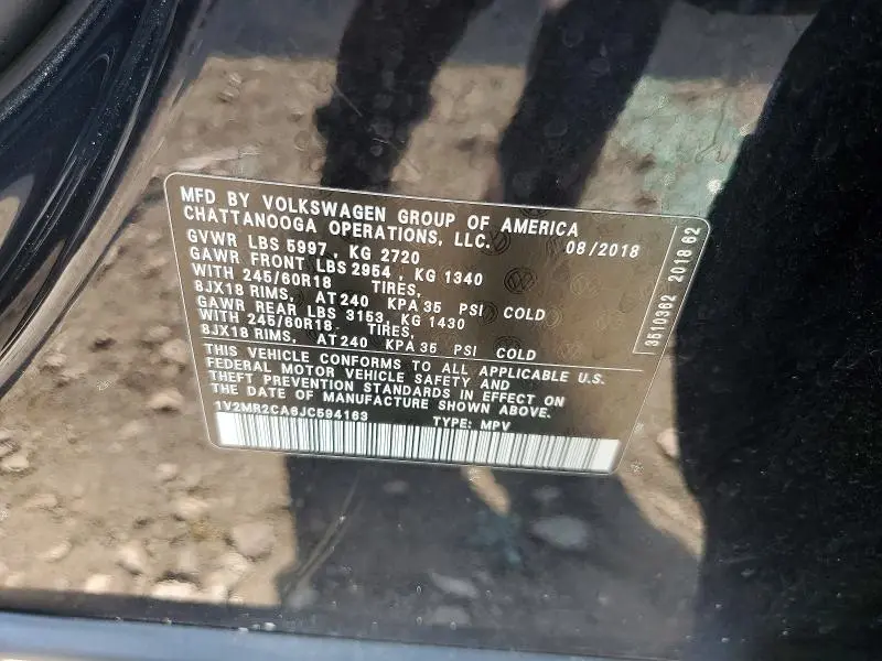 2018 VOLKSWAGEN ATLAS SEL  