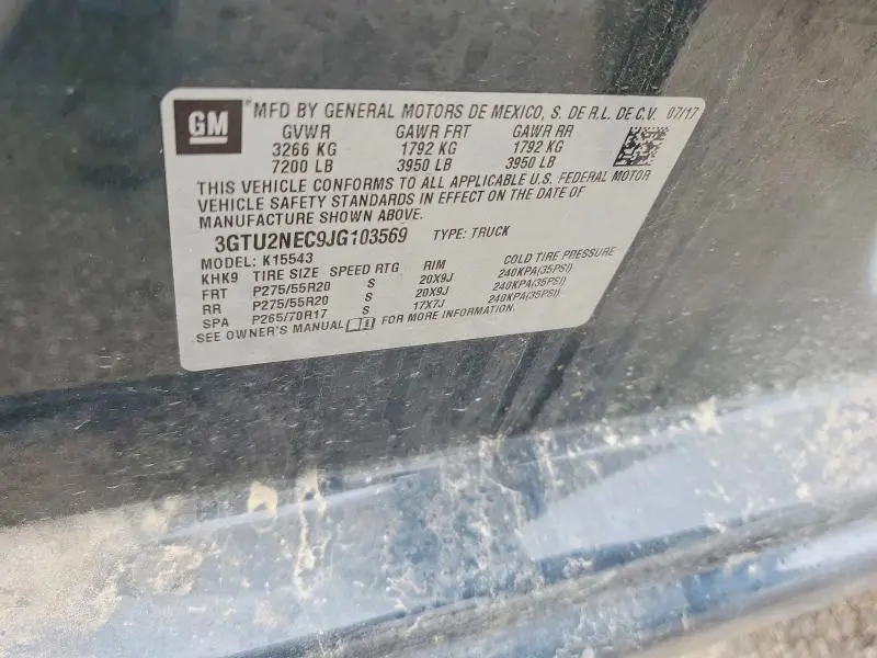 2018 GMC SIERRA K1500 SLT  